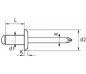 REMACHE ESTÁNDAR BRALO ALUMINIO / ACERO CABEZA ALOMADA
